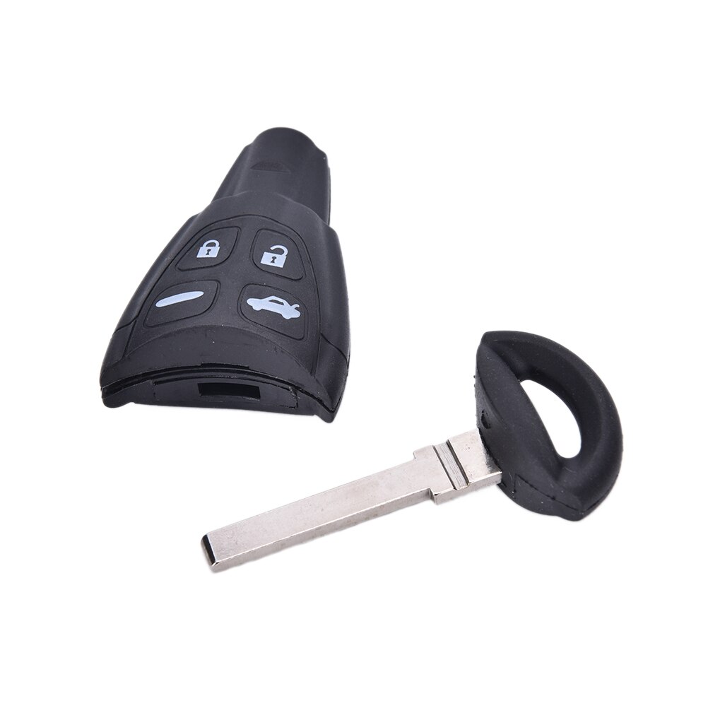 SAAB 93 95 Replacement 4 Button Remote Key Fob Case Cover Shell Pad + Insert