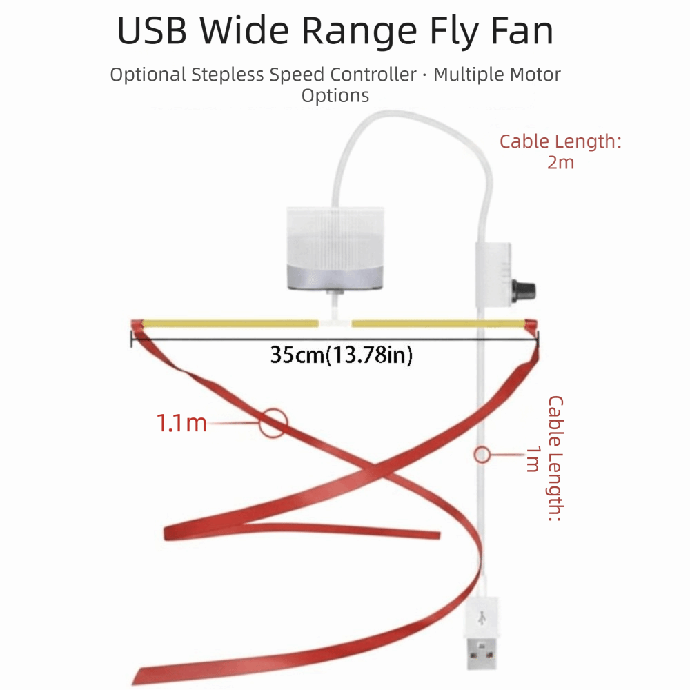 Bladeless Fly Guard Fan Rotating Ribbon Quiet Function Fly Repellent Easy Installation Durable Ceiling Fan Indoor Use