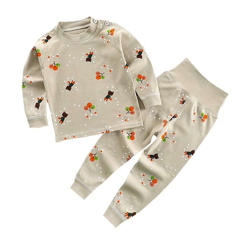 bébé vêtements enfants pyjamas ensemble filles garçons dessin animé pyjama imprimé ensemble à manches longues Blouse hauts + pantalons pyjamas: F / 100