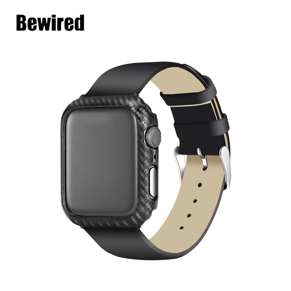 Horloge Cover Case Voor Apple Horloge Se 6/5/4/3/2/1 38Mm 42Mm carbon Fiber Patroon Pc Case Voor Iwatch Serie 40Mm 44Mm Horloge Case