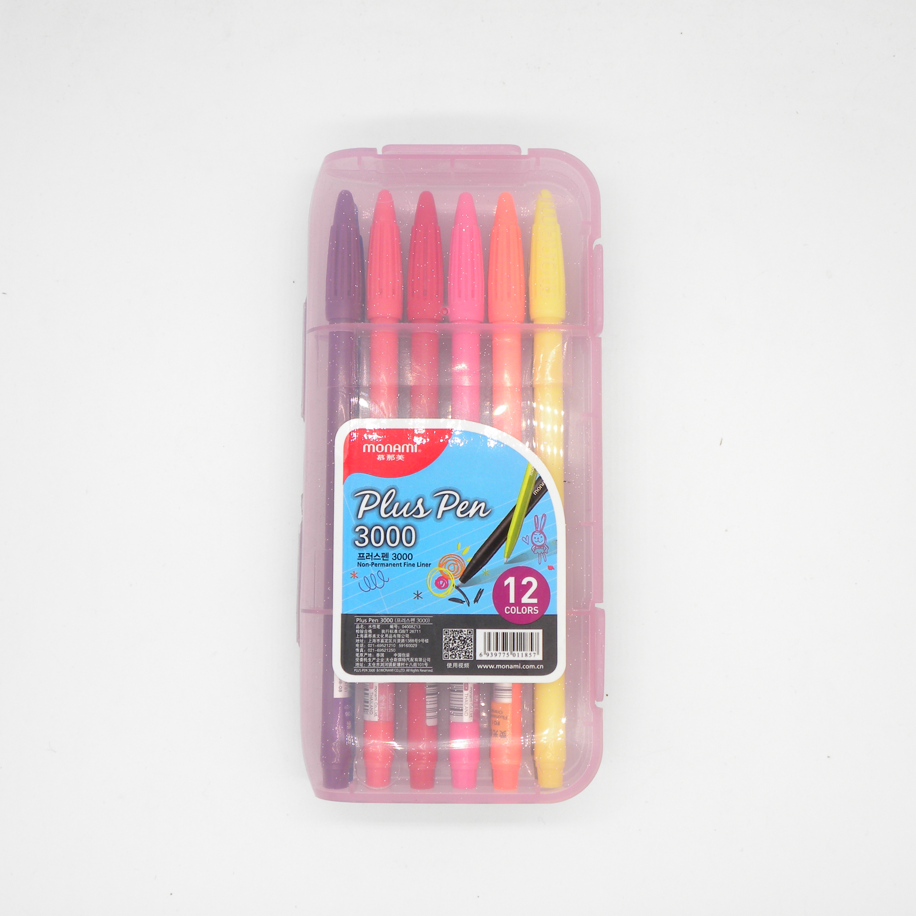 Monamis Plus Pen 3000 Non-Permanent Fine Liner Watercolor Pens: WHITE