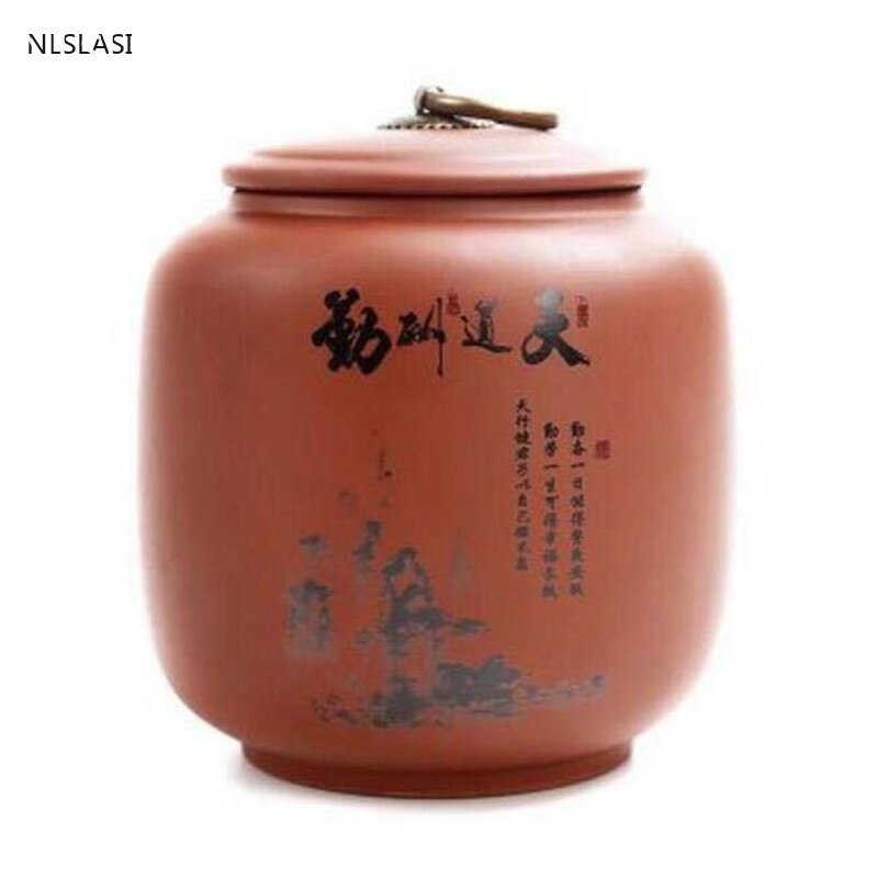Chinese Purple Clay tea jar Tieguanyin containers travel tea bag storage box Portable Sealed porcelain tea caddy spice organizer