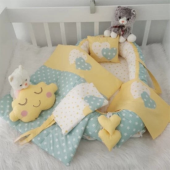 Baby neugeborenen baby bett 100% organische baumwolle tragbare baby nest bett mädchen jungen baumwolle krippe oder baby bett baby kindergarten babynest: 2