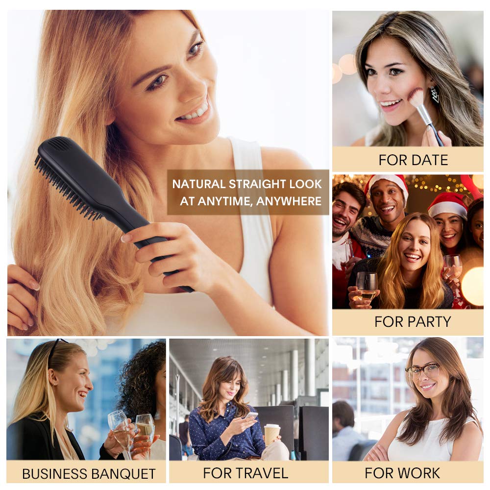 Beard Straightener Comb LCD Display Hair Straightening Irons Comb Men/Women Hair Straightener Brush Beard Hair Styler Tools