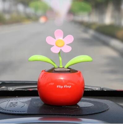 In Stock Swing Solar Flower,Magic Cute Flip Flap Swing ,Solar Plant Swing Solar Toy Interior Accessories Car Ornaments