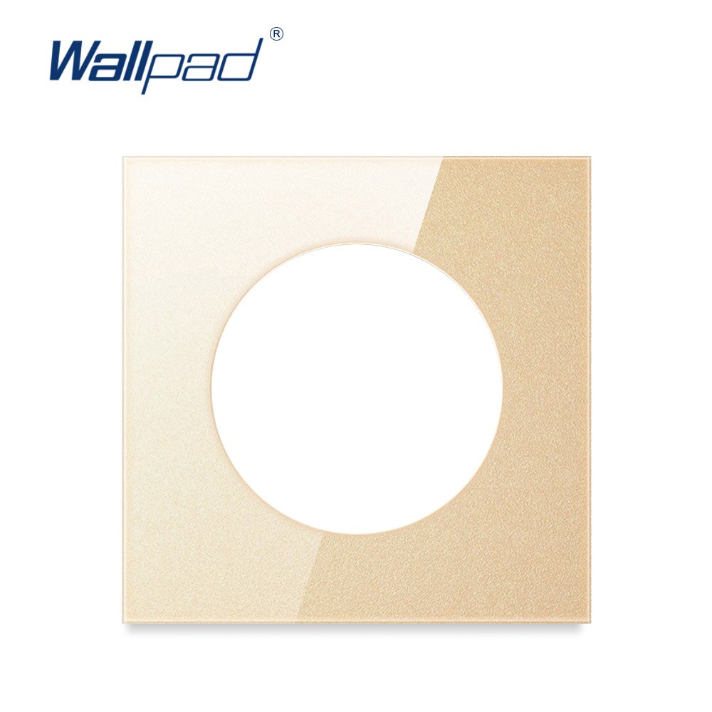 Wallpad Double Tempered Glass Panel Only 172*86mm White And Black Round Circle: 1 Gold