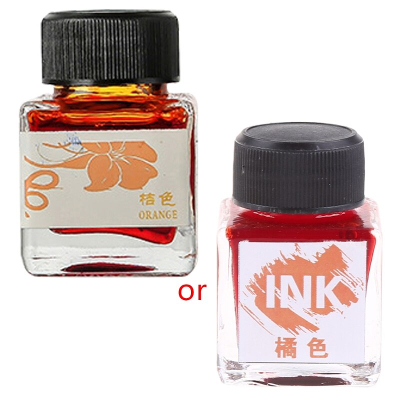 25ml Bottled Glass Smooth Writing Fountain Pen Ink Refill School Student Stationery Office Supplies 11 Colors: d