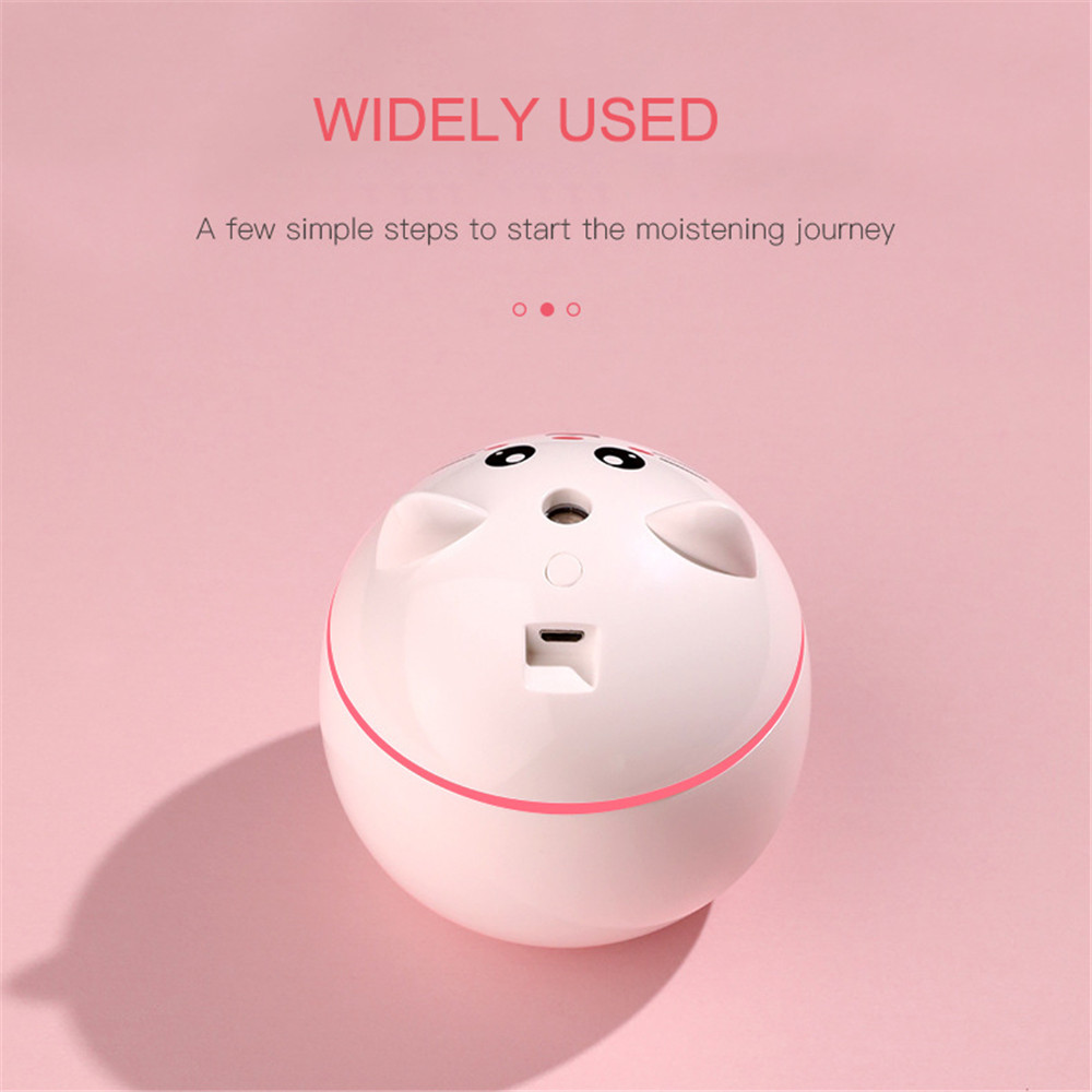 Car USB Aroma Diffuser Air Humidifier 300ML Ultrasonic Cool Mist Maker Fogger LED Essential Oil Diffuser Cute Cat Style
