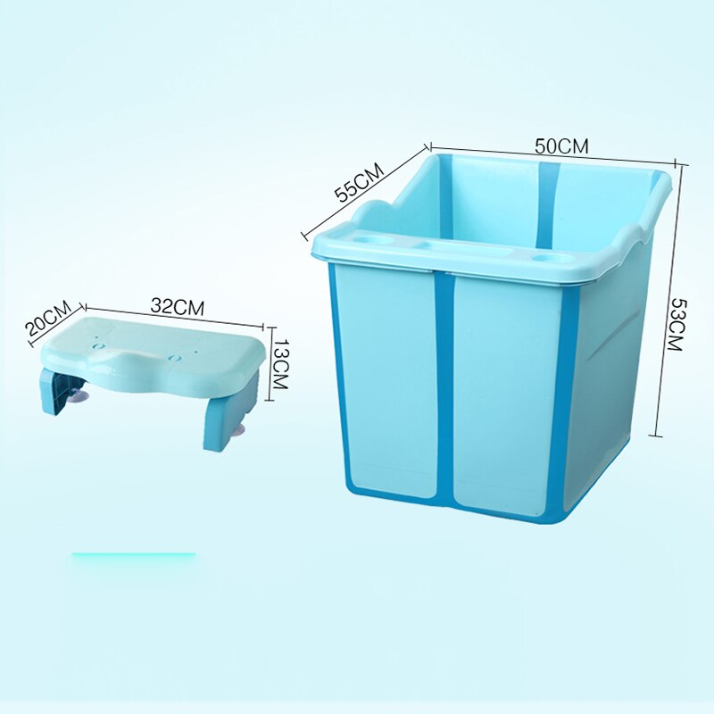 Kids Grote Opvouwbare Badje Verdikte Verticale Bad Emmer Baby Tubs Bad Wassen Cup Shampoo Cup Spatten Cup voor wassen