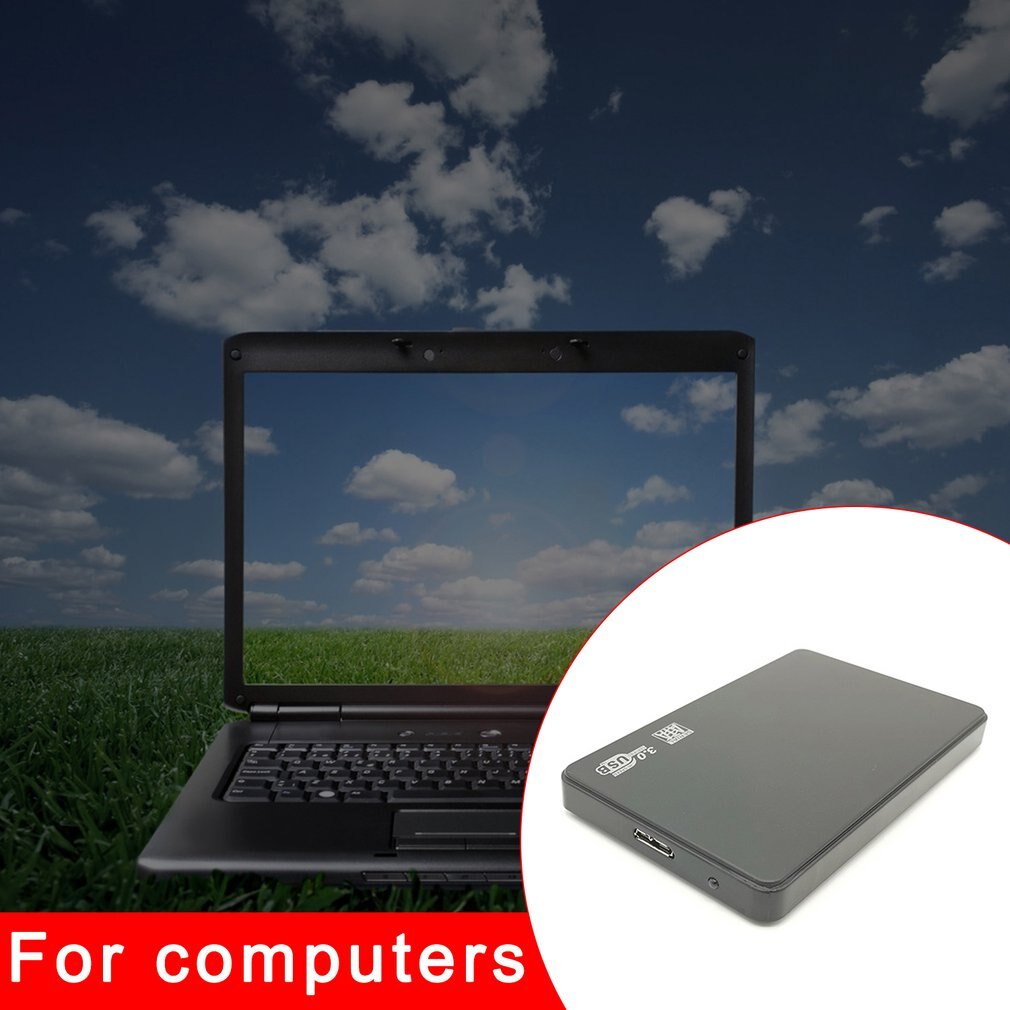 Screw-free plastic notebook mobile hard disk box USB3.0 laptop HDD SSD solid-state mobile hard drive box free tool