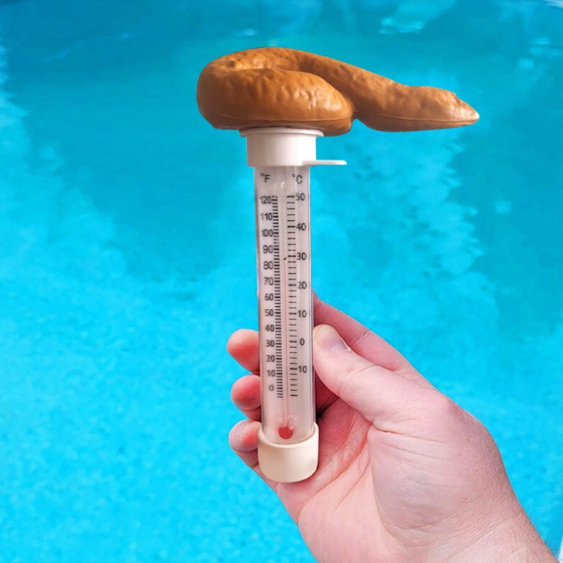 Swimming Pools Thermometer Floating Poop Prank Water Thermometer Funny Poop-Shaped Prank Floating Pool Thermometer Spas M4YD