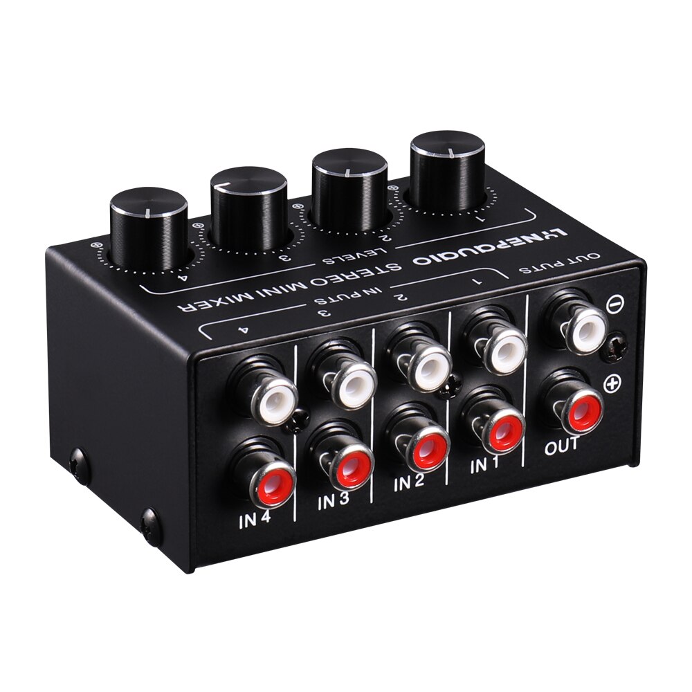 Mini Stereo Vier Kanaals Passieve Mixer