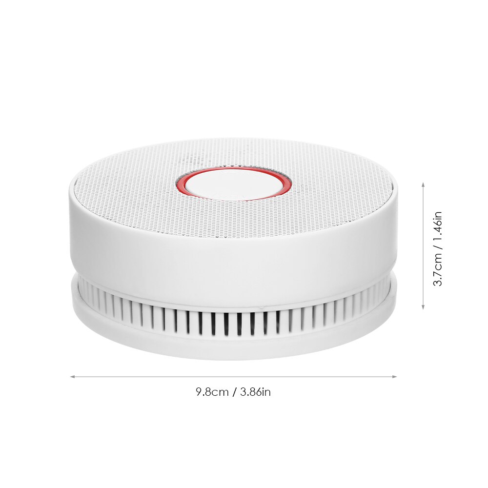 Smoke Detector Alarm Portable Fire Alarms Photoelectric Sensor Battery Operated Not Hardwired with Red LED Indicator for Home