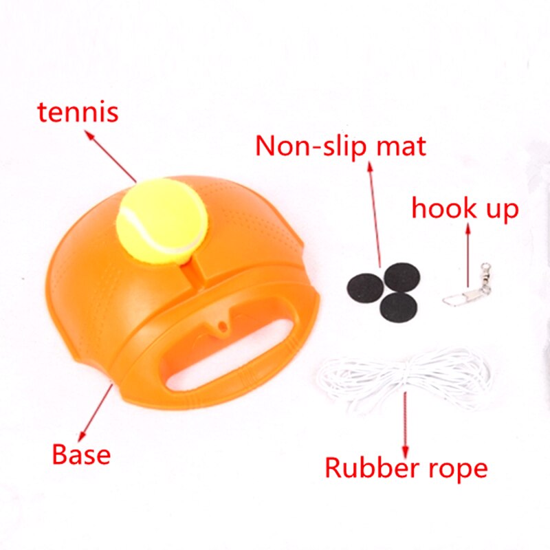 Entrenador de tenis, Base de pelota de rebote, de tenis para herramienta de ayuda práctica de autoentrenamiento, tenis de autoestudio,