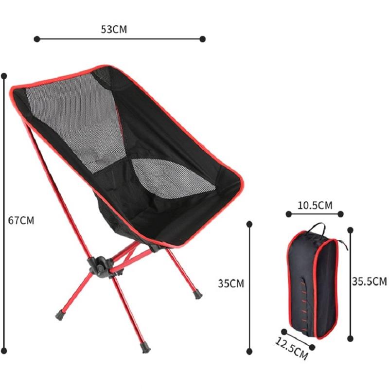 Outdoor Portable Ultra Light Folding Chair Outdoor Fishing Chair By Camping Chair Seat Load Oxford Aluminum Cloth Picnic Beach