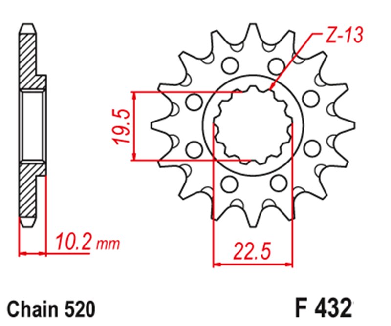 Piñón delantero para motocicleta, Piñón para Betamotor Road 520 Jonathan 350 M4 Supermoto Suzuki DR350 DR200 DR-Z400 DRZ400, 400