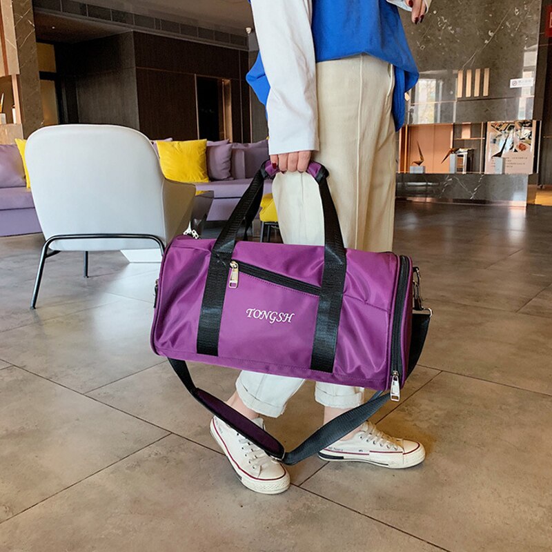 Heren reistas schoudertas tonvorm unisex hoge capaciteit reistas casual nylon handtassen hand reizen fitness tassen  xa813wb