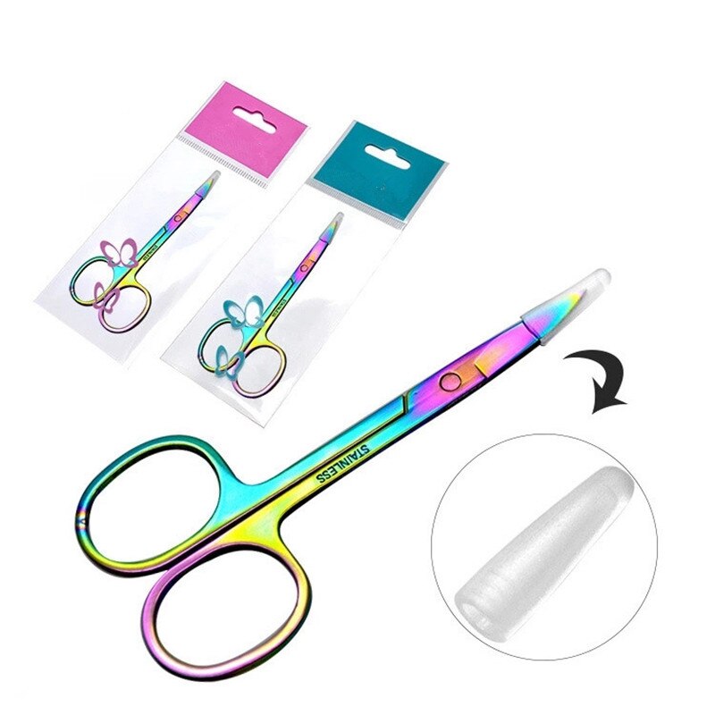 Wenkbraw – ciseaux colorés en acier inoxydable pour tondeuse à sourcils, outil de beauté pour les yeux, 1 pièce