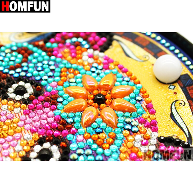 Homfun diamant maleri led lampe lys mandala 5d diamant broderi landskab rhinestones diy diamant jul halloween