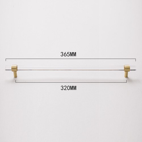 Poignée de porte en acrylique transparente, boutons pour armoire, commode, meuble de luxe, salle de bain, cuisine: Acrylic L365mm 320mm
