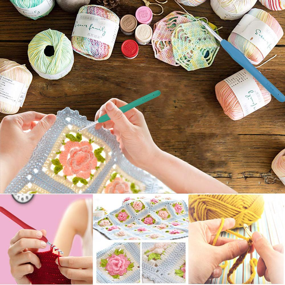 Crochet Set DIY Knitting Needles Kit Multicolor Household Products Sweater Weave Craft Tools Crochet Kit