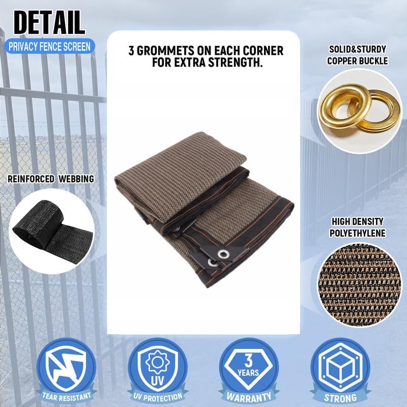 Privacyscherm met doorvoertules, buitenvoorruithek die privacyscherm UV-verstopping bedekt voor achtertuin, tuin, terras