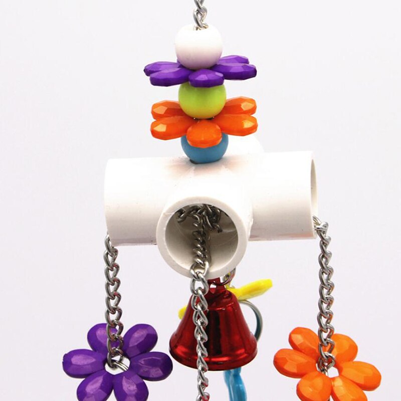 Kolorowe koraliki dzwony zabawki dla papug i ptaki akcesoria dla zwierząt domowych papużka falista dla papużki falistej robić klatki afrykańnarty szary vogel speelgoed parkiet