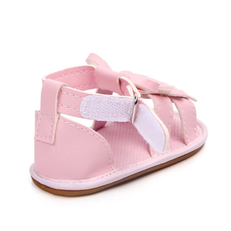 sommer Kleinkind Baby Mädchen lässig Schuhe Sandale Schuhe 0-18M Solide Bogen Haken Flache PU Schuhe Baby sandalen