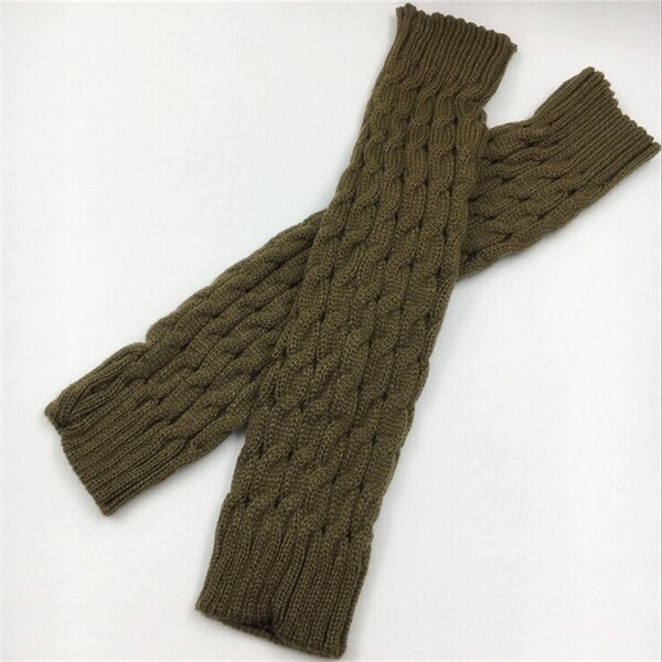 Herbst Und Winter Frauen Stulpen Kapron Hanf Blumen Kniepolster Bein Wärmer Weibliche Mädchen Haufen Haufen Socken Sport Sicherheit: khaki