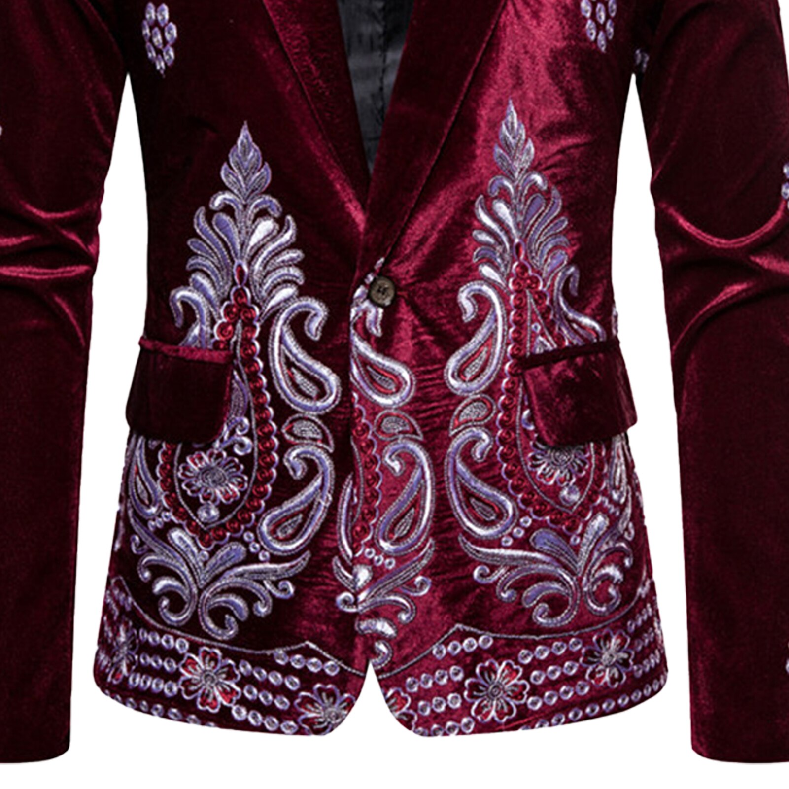 Business Suit Velvet Embroider Coat Men Cloth for Marriage