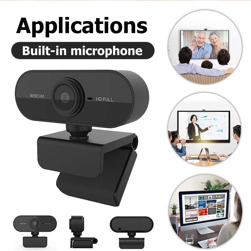 Alloet Hd 1080P Web Camera Usb Ingebouwde Microfoon Voor Computer Laptop Video-opname Breedbeeld Video Werk Thuis accessoires