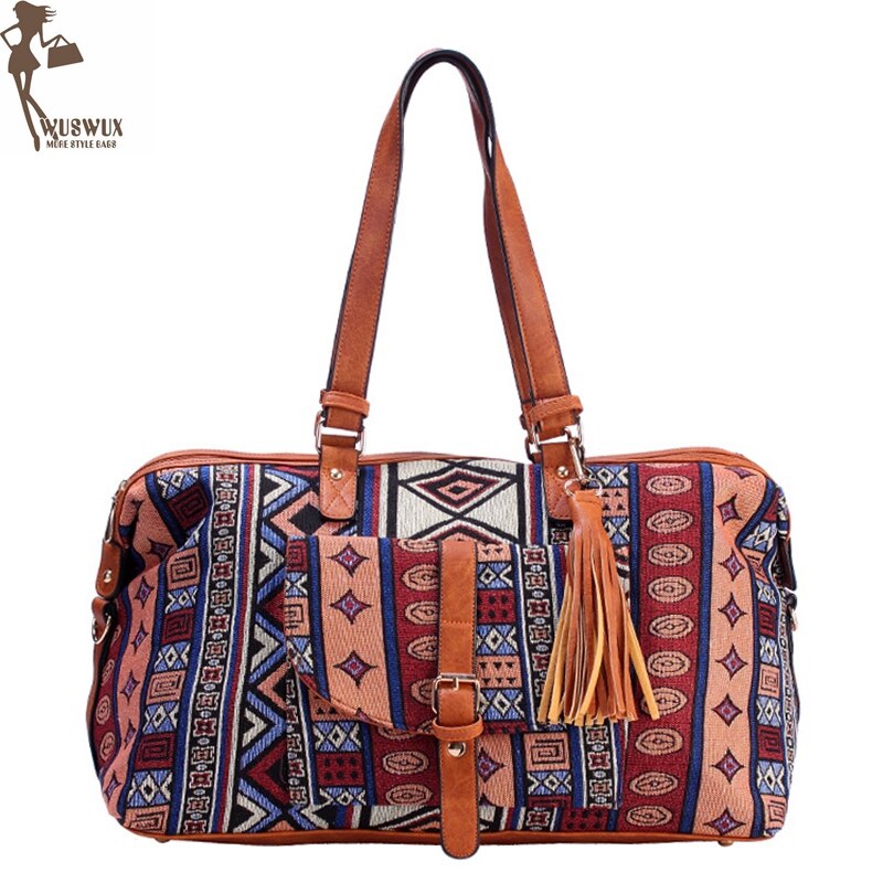 mode High-end Jacquard reistas canvas bagage tas vrouwen reistassen toevallige plunjezak verpakking cubes goede