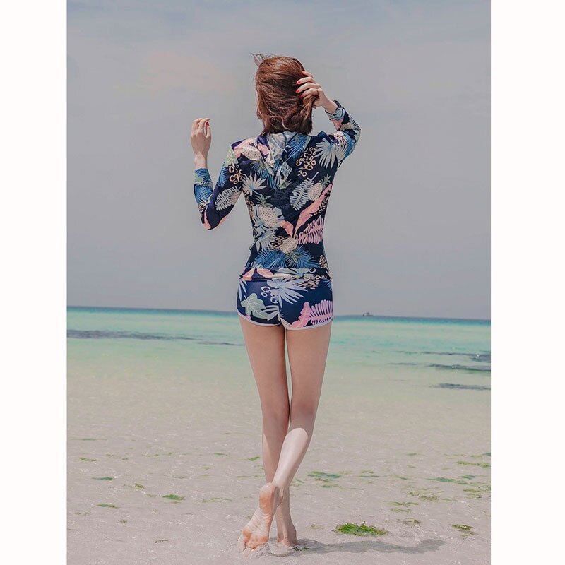 Women's Rashguard UV Sun Protection Surf Basic Skin Wetsuit Quick Dry