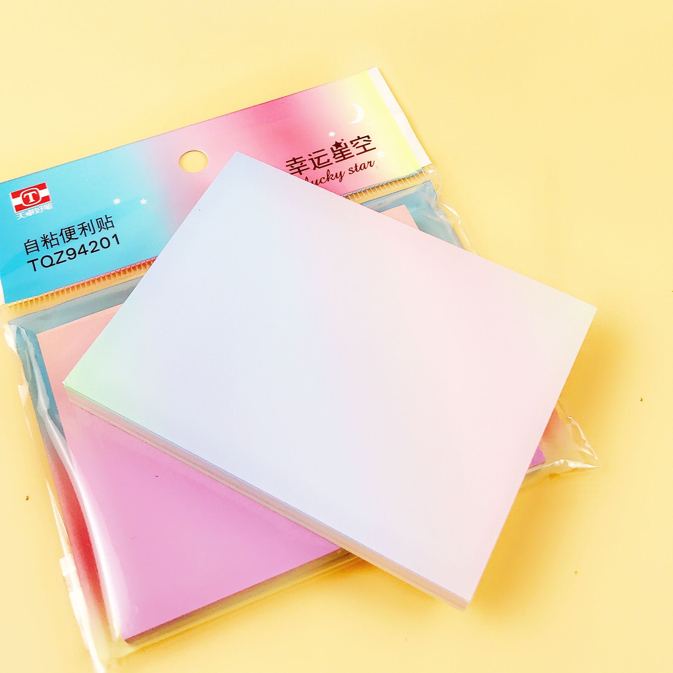 2Pcs Lucky Star Sticky Note 80 Vellen Decoratieve Bericht Memo Pad Dagboek Boek Marker Agenda Briefpapier Kantoor Schoolbenodigdheden h6154