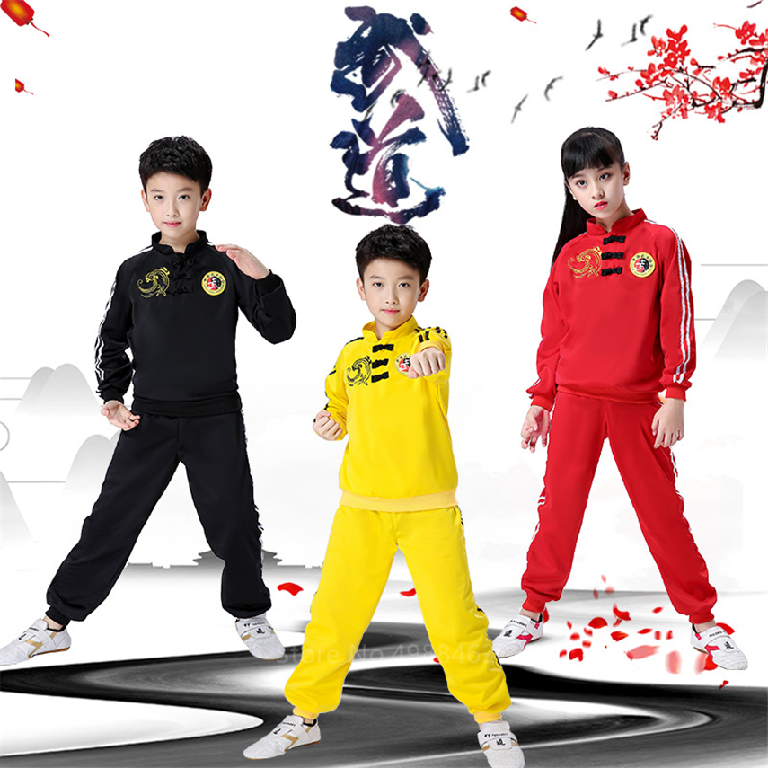 Ropa china ropa tradicional Tang traje bebé niña Shaolin Kung Fu Wushu ejercicio traje de artes marciales uniforme conjunto