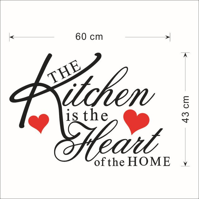 Tre rater engelsk citat køkken wallstickers vinyl wallstickers boligindretning kunst dekorative stickers pvc spisestue til bar: Qc19-17
