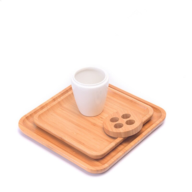 Square Bamboo Serving Tray 1Pc