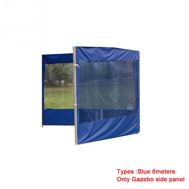 Outdoor Tent Accessories Gazebo Side Panel Durable Sidewall Anti-UV Oxford Cloth Protect Wind Cold Rain Support Washing Reused: Blue 6meters 2