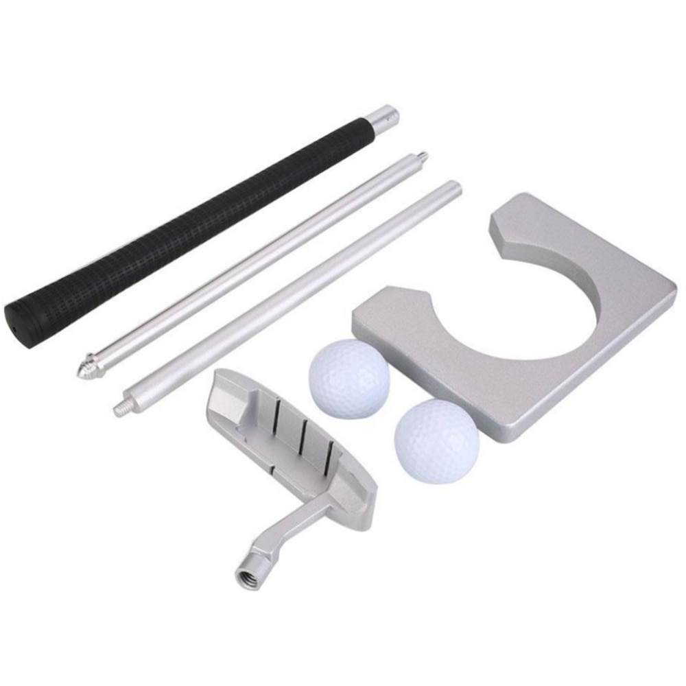 Classic Mini Portable Golf Ball Holder Putter Putting Home Office Indoor Training Aids Golf Putting Practice Kit Set