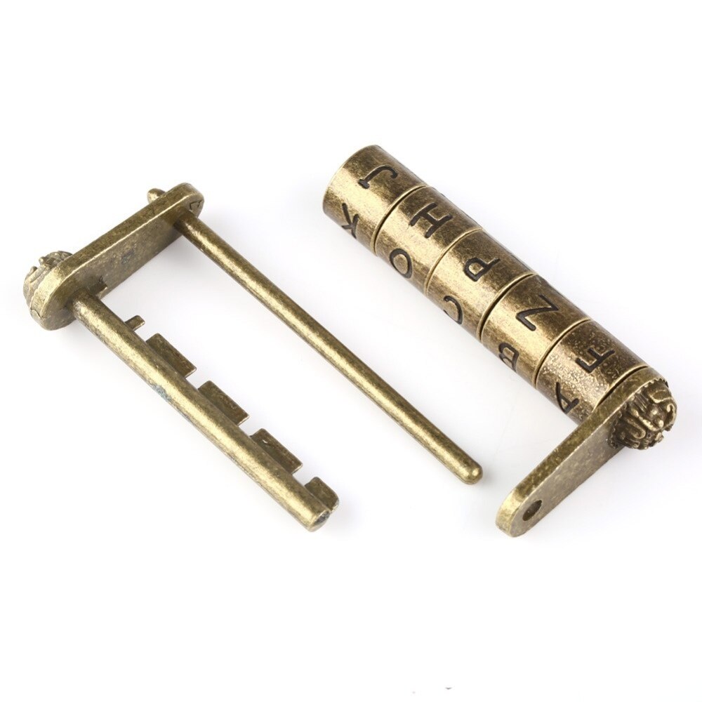 Engels Wachtwoord Hangslot Lock Key Chinese Oude Stijl Voor Deur Kast Kast