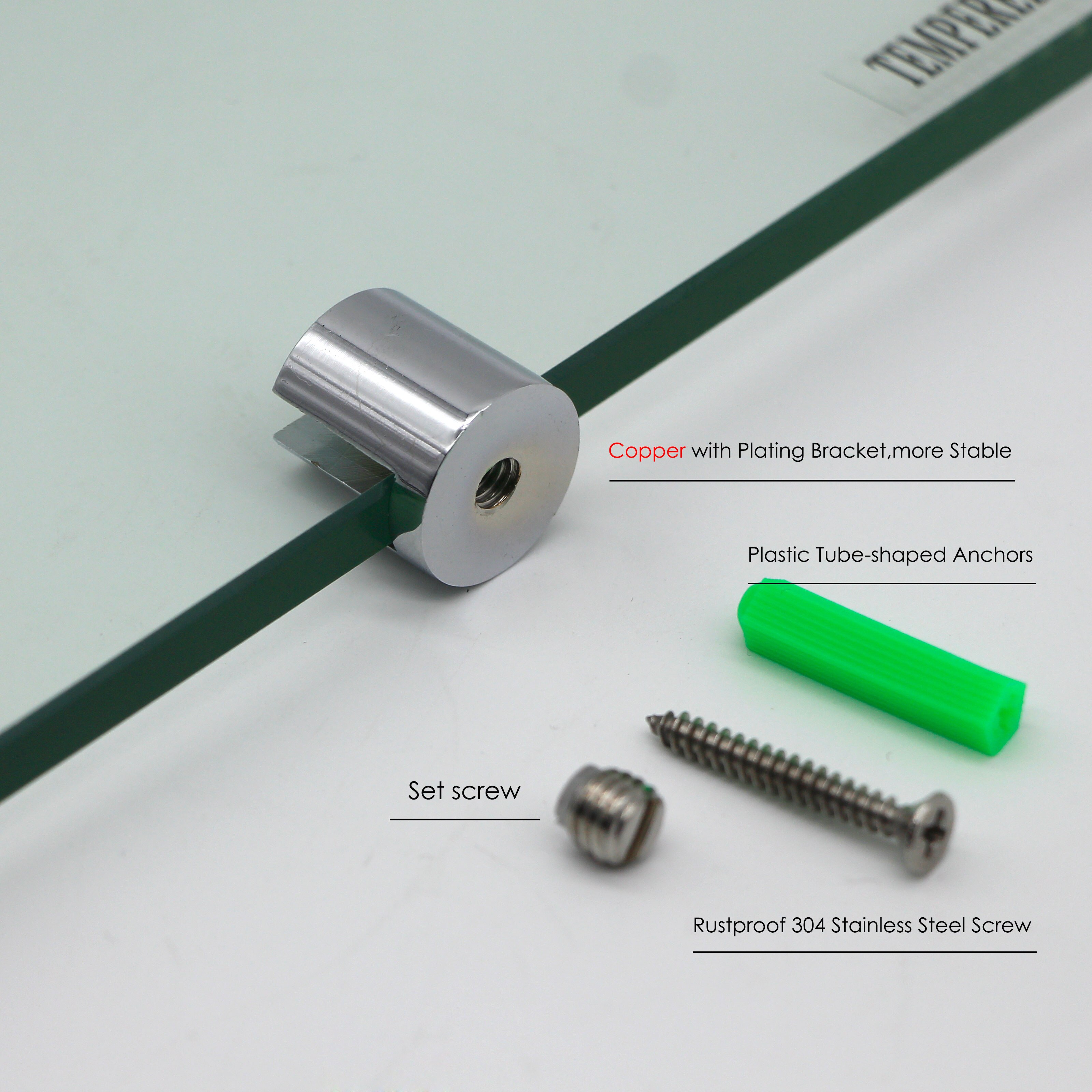 mokhome Bathroom 8mm Thick Glass Shower Corner Shelf 9”x9” Floating Wall Mounted Shelves Tempered Glass Caddy for Home Decor