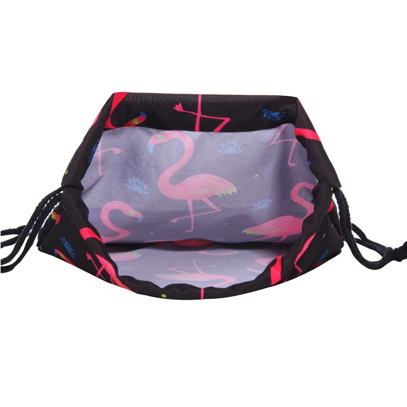 Jom tokoy 3d skinnbunnssnørevesker dame ryggsekker flamingo mochila feminina escolar