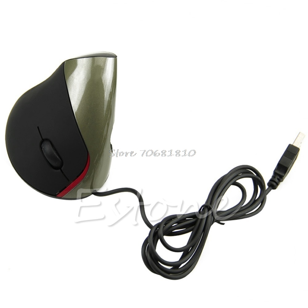 Ergonomic USB Vertical Optical Mouse Wrist Healing For Computer PC Laptop