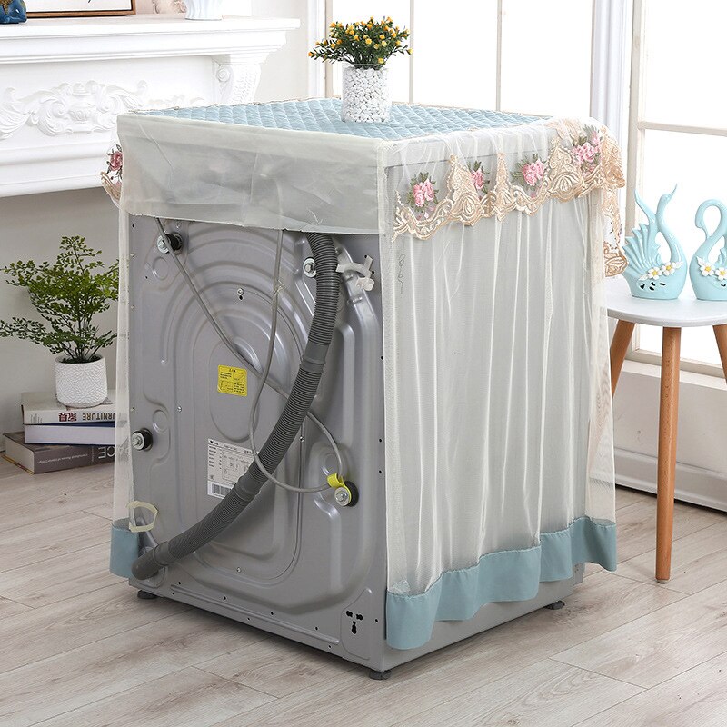 Washing machine cover fully automatic drum washing machine cover fabric lace yarn edge style