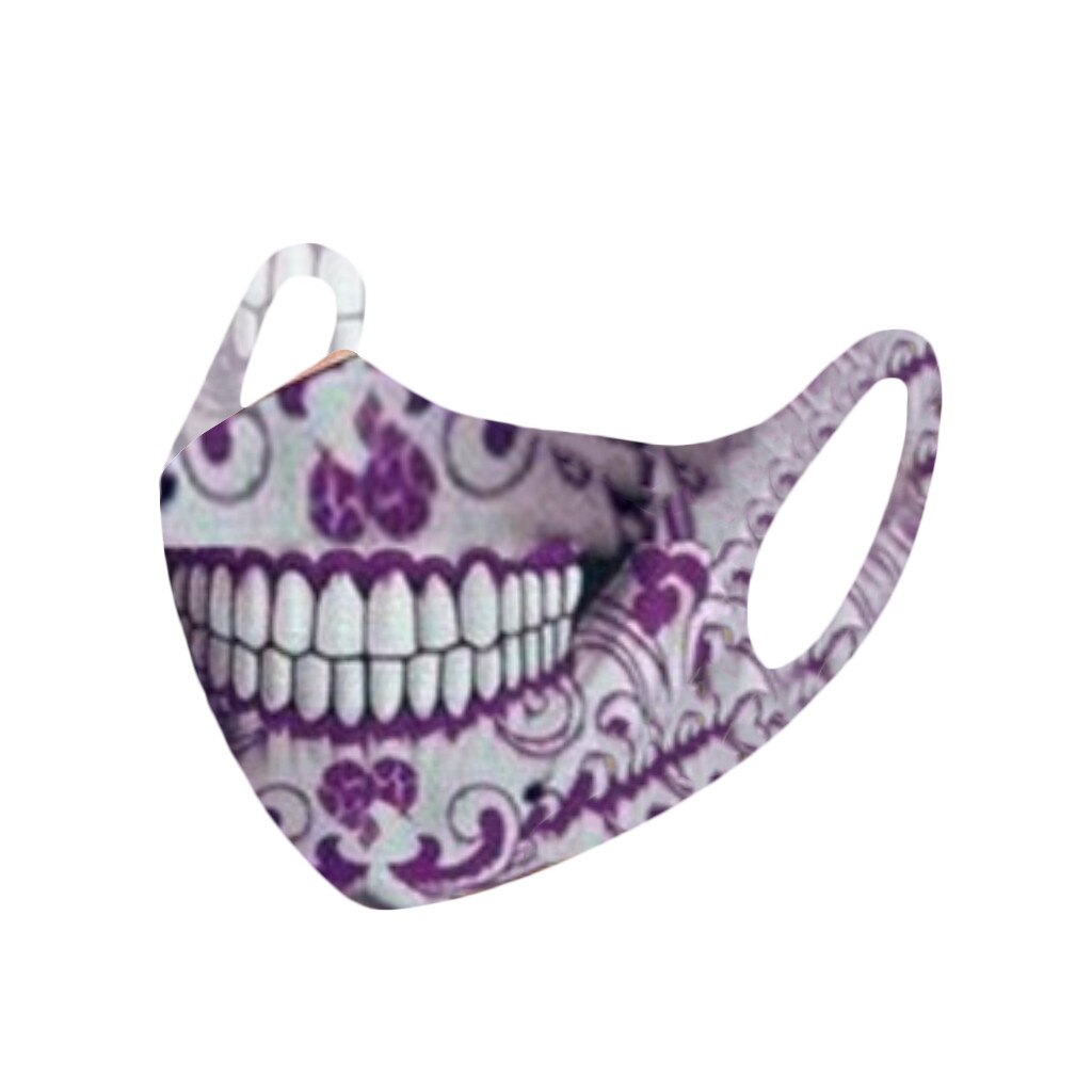 Mond Caps Unisex Adult Gedrukt Gezicht Outdoor Wasbaar Ademend Herbruikbare Mannen En Vrouwen Volwassen: D