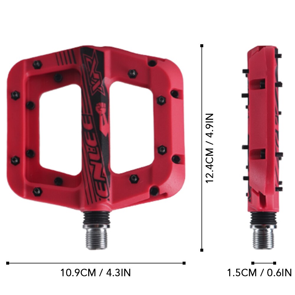 ENLEE 9/16 inches Mountain Bike Pedals Non-Slip Lightweight Nylon Fiber Bicycle Platform Pedals Pedales Bicicleta Accessories
