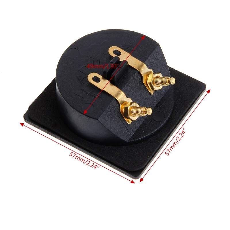 Square Shape Double Binding Post Type Speaker Box Terminal Cup Black And Red