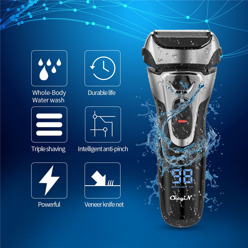 À prova dwaterproof água barbeador 3d triplo flutu... – Grandado