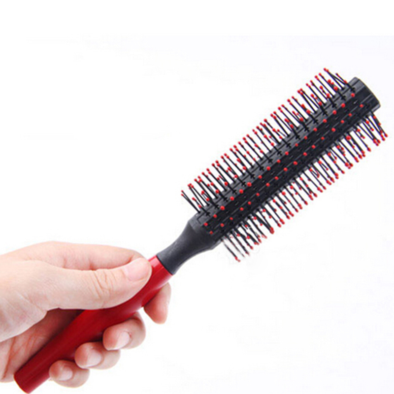 1 stk beskyttende krøllet hår kam radial rund børstehår antistatisk frisør til salonhjem