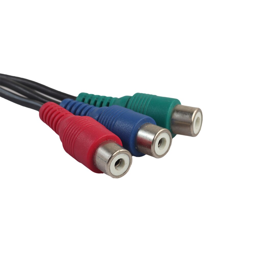 4-Pole Aux 3.5Mm Male Naar 3 Rca Vrouwelijke Component Ypbpr Adapter Video Kabel Groen Blauw Rood 3RCA externe Lijn Voor Samsung Tv Pc